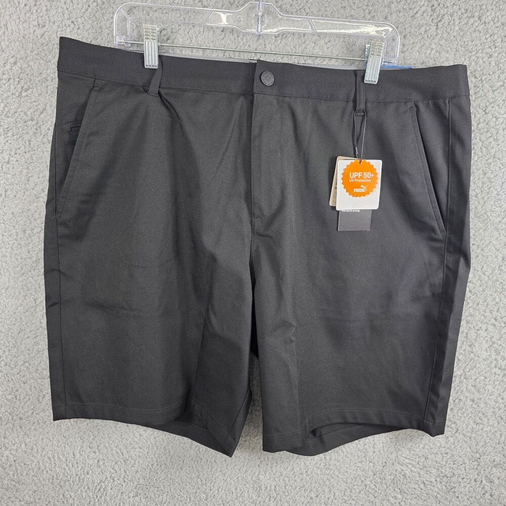 NWT Puma Men's Dealer Black 8" Golf Shorts Size 40
